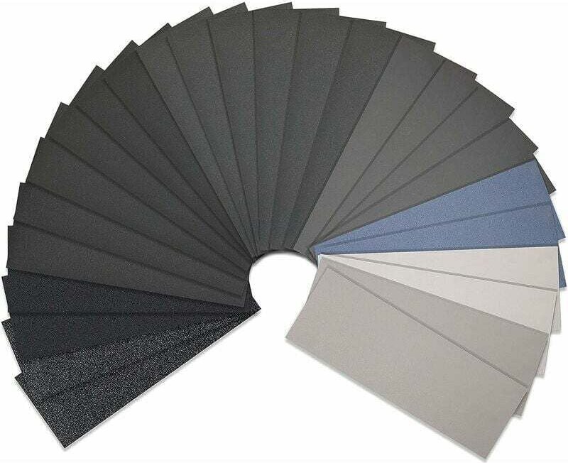Schleifpapier 60/120/240/400/600/800/1200/2000/2500/3000/5000/7000/10000 Körnung Wasser/Trockenschleifpapier 9 x 3,6 Zol...