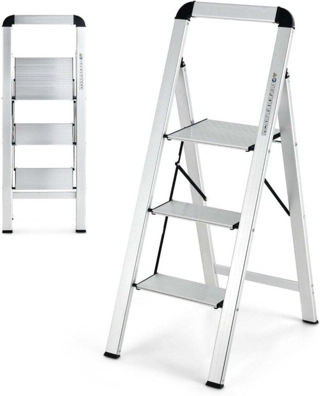 3 stufige klappbare aluminiumleiter rutschfest tragbar