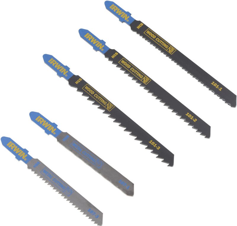 Irwin - brzeszczot hcs/hss do wyrzynarki / typ t kpl. 5szt. metal i drewna, w blistrze