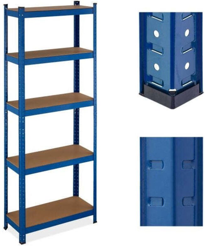 Blaue stabile regale mit 5 ebenen 8830