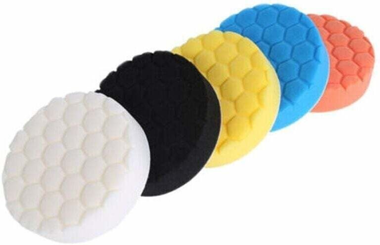 5-teiliges Polierpad-Set, 125 mm/5 Zoll Schwamm-Autopolierset für die Karosserie, langlebiges Pad
