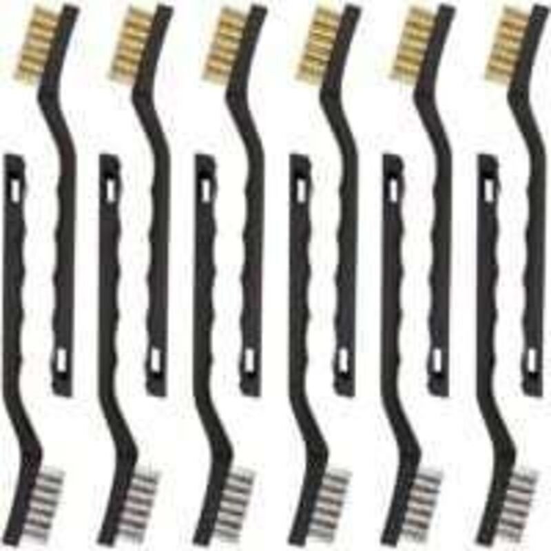 Set mit 12 Mini-Metallbürsten aus Edelstahl, Messing-Reinigungsbürsten zum Entfernen von Schweißschlacke, Abrieb und Ros...