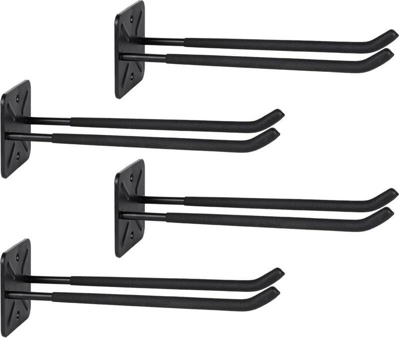 Set mit 4 großen, robusten Garagenhaken, wandmontiertem Werkzeugregal, Reifenregal, Leiterhaken, Garagenorganizer für Ra...