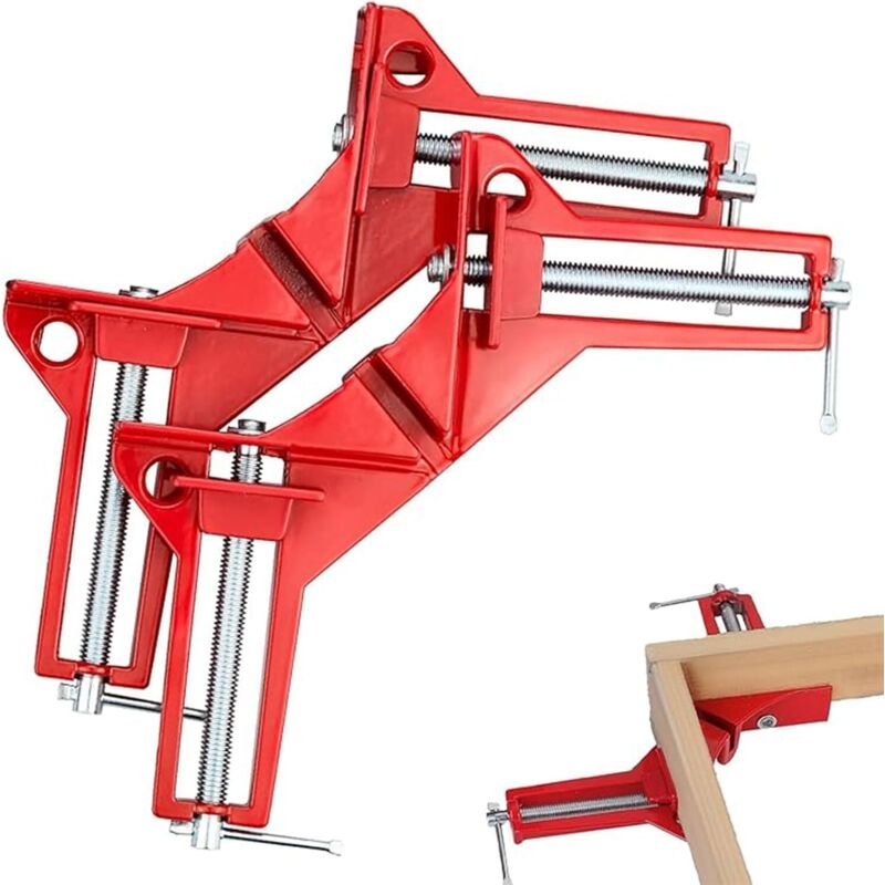 90-Grad-Winkelklemme, Winkelklemme, Eckschraubstock, Eckklemmen für Bilderrahmen, Keilklemme für Holzbearbeitung und Sch...