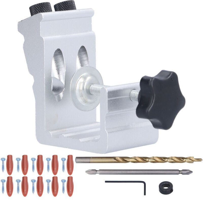 Verstellbarer Lochpositionierer für die Holzbearbeitung, Winkellochpositionierer, Werkzeugsatz, Zubehör für die Holzbear...