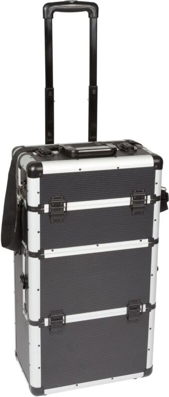 Trolley-koffer - aluminium - 370 x 225 x 670 mm - 66,9 l - schwarz