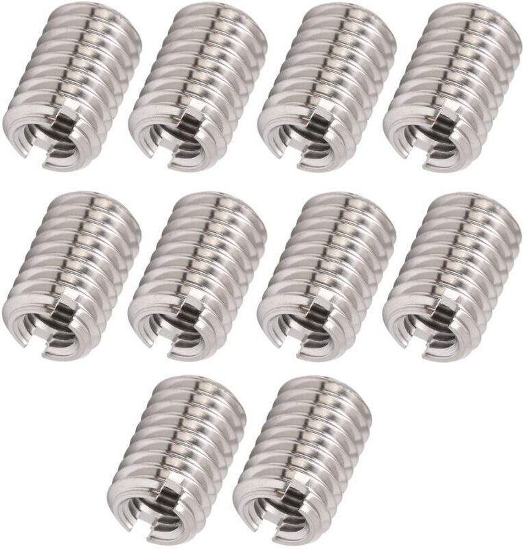 10-teiliges Gewindereparaturmuttern-Set aus Edelstahl, M5 x 0,8 mm, M8 x 1,25 mm, 12 mm Reduziermuttern-Reparatur-Einsat...