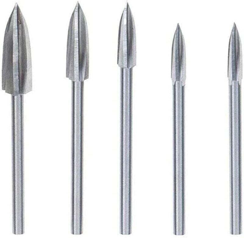 ZVD-Parts Fräser Schnitzwerkzeuge Gravierfräser Rotationsfräser für Holzschnitzerei Wolframkarbid Doppelschnitt Rotation...