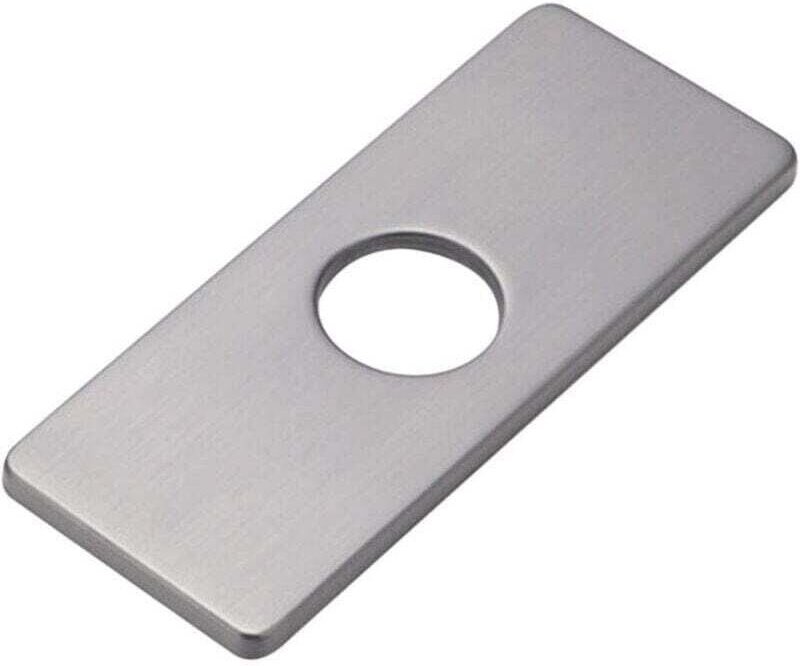 Abdeckplatte für Küchenspüle, Waschbecken, Armaturrosette aus gebürstetem Nickel