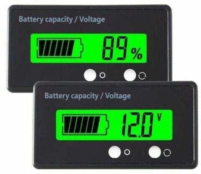 12-V-Gleichstrom-Batteriemessgerät, Batteriekapazitäts- und Spannungsmesser, Batteriemonitor, Tester für Blei-Säure- und...