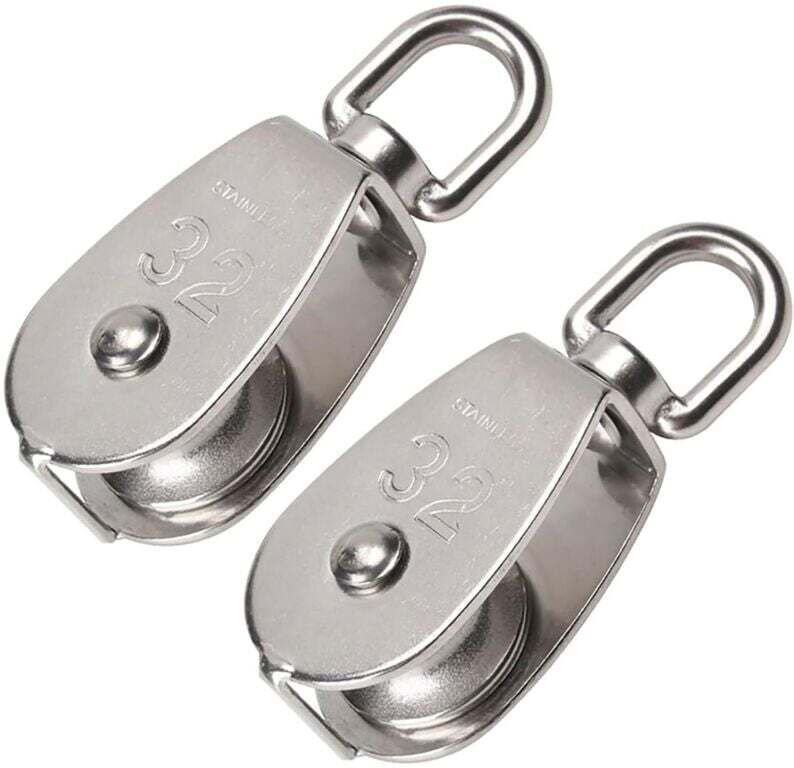 Stück Heberollen aus Edelstahl 304 mit einer Tragfähigkeit von 250 kg, Kabelrolle, einzelne M32-Rolle für Drehkran-Draht...