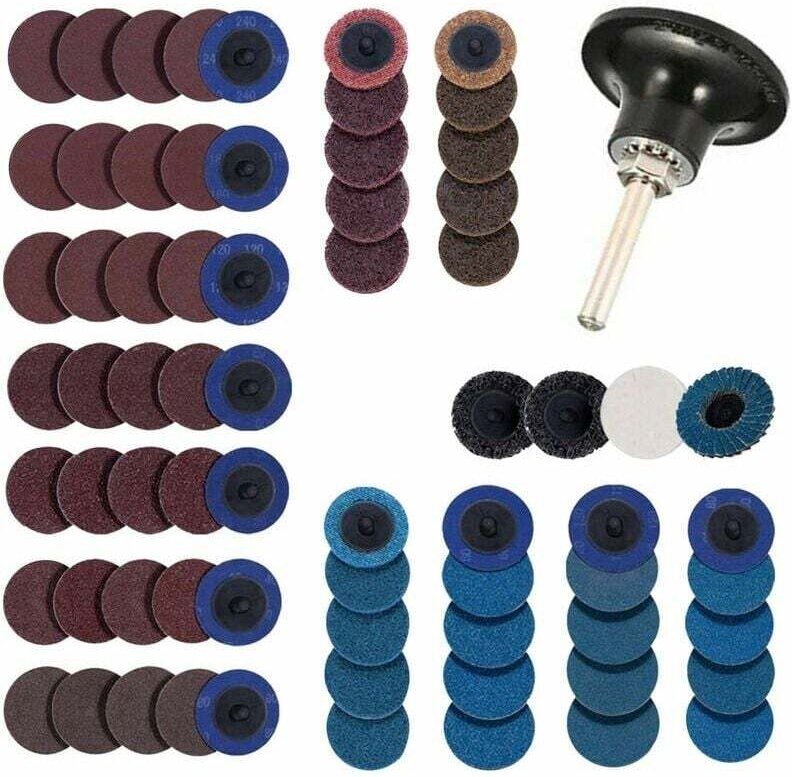 71-teiliges 2-Zoll-Schleifscheiben-Set zum Reinigen, Aufbereiten und Rollenverriegelungsscheiben zum Entfernen von Rost ...