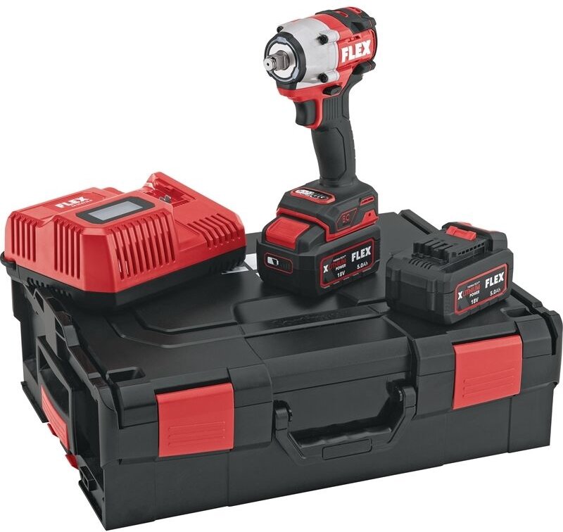 Flex Akku-Drehschlagschrauber 18 V IW 1/2" 400 18.0-EC, Ausführung: 531.504, 2x5,0Ah Akkus