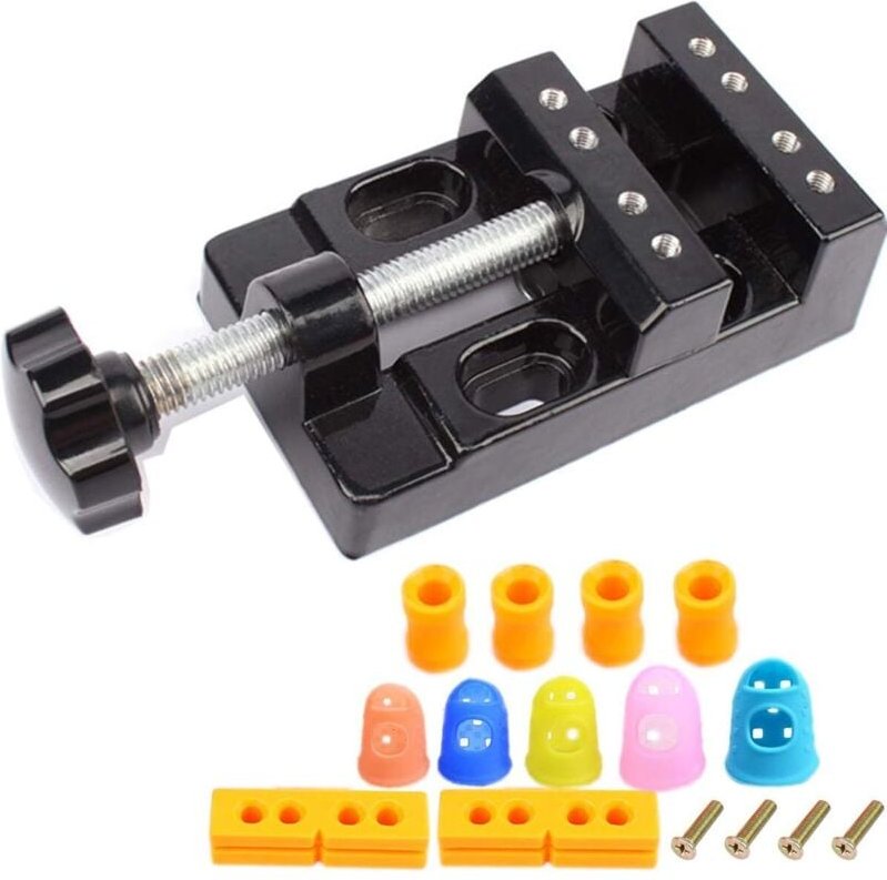 Mini 16-teiliger Universal-Schraubstock 57 mm Flachbohrschraubstock, tragbarer Schraubstock, Skulpturen-, Bastel- und Sc...