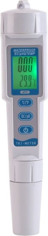 Vtizikl 3 en 1 Digital PH EC Meter and Thermometer 0.01 PH Testeur de qualité de l'eau de haute précision pour l'eau pot...