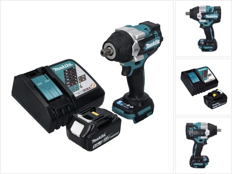 Dtw 701 RT1 Akku Schlagschrauber 18 v 700 Nm 1/2' xpt Brushless + 1x Akku 5,0 Ah + Ladegerät - Makita