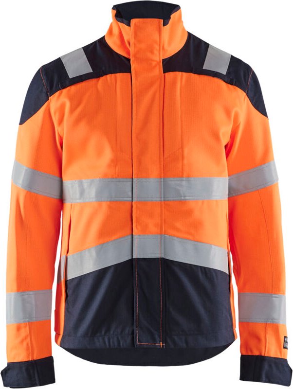 Thumbnail - Multinorm-Arbeitsjacke inhärent 4089 - Neonorange / Marine L