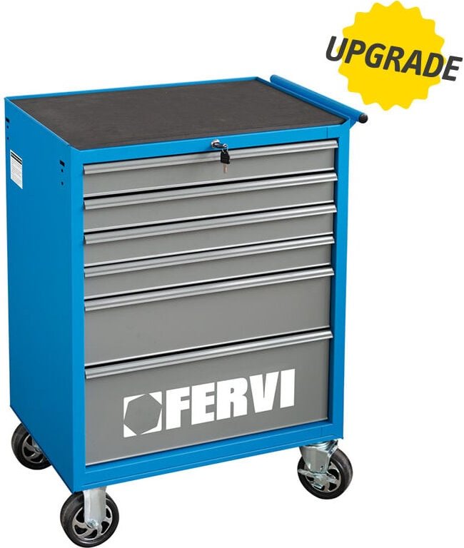 Fervi - werkzeugwagen werkstattwagen rollwagen für werkzeug kugelgelagert C900/B