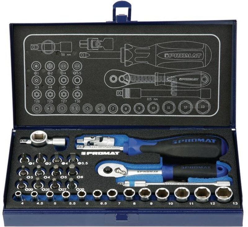 Steckschlüsselsatz Magic 36-tlg.1/4 Zoll SW 4-13mm Z.36 6KT PROMAT