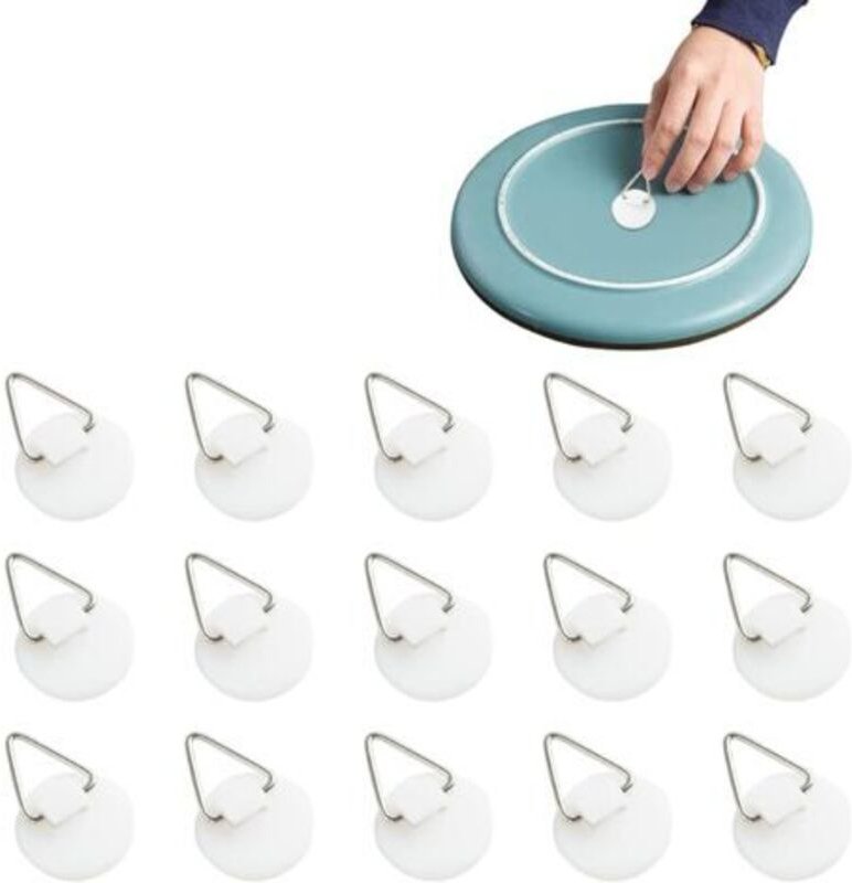 (15 Stk.) Unsichtbare Klebehaken, Klebebilderrahmenhalter, 15 Stk. unsichtbare Klebehalterungen, selbstklebende Bildaufh...