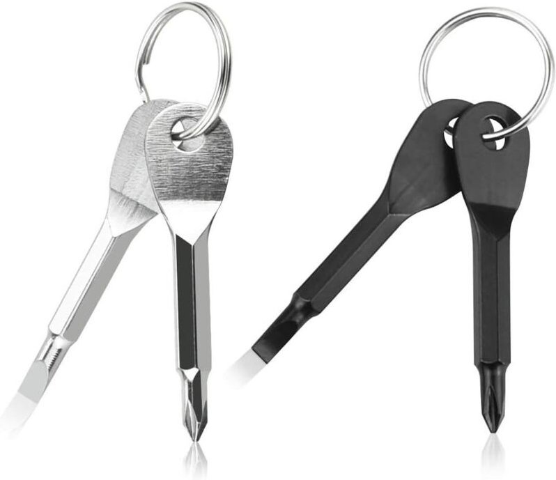 Mini-Taschenschraubendreher-Set für den Schlüsselanhänger, multifunktionaler Taschenschraubendreher mit Schlitz- und Kre...