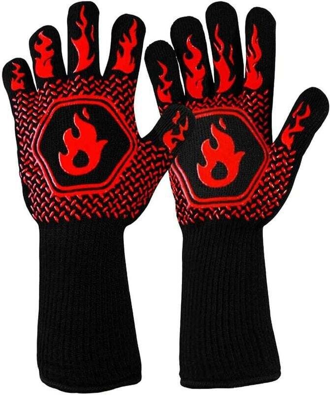 Hitzebeständiger Ofenhandschuh, feuerbeständiger Kaminhandschuh, beständig bis 800 °C 1472 °F EN407-Zertifizierung zum S...