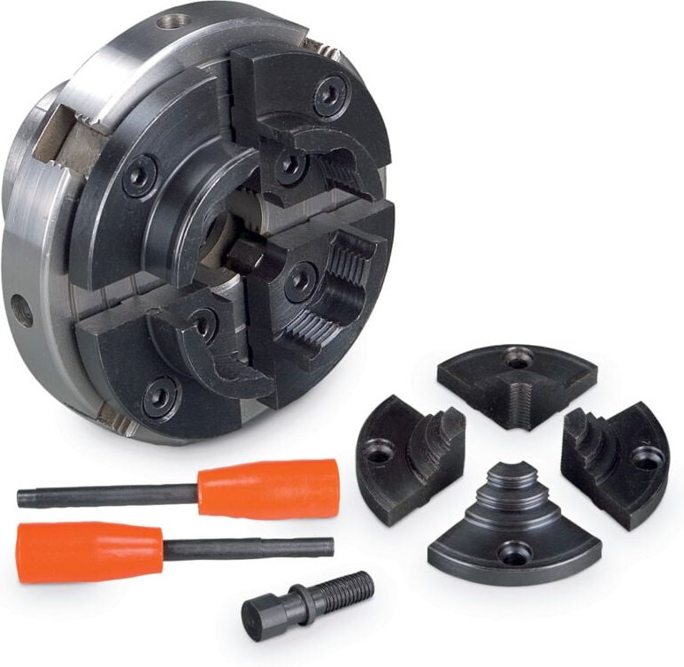 Holzstar - Vier-Backenfutter Drechselbank, Spannbereich 50-90 mm, Schraubeinsatz