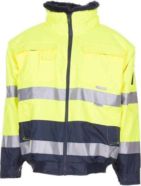 Planam - Warnschutz Comfortjacke 2047 Atmungsaktiv Gelb/Marine Gr. xl