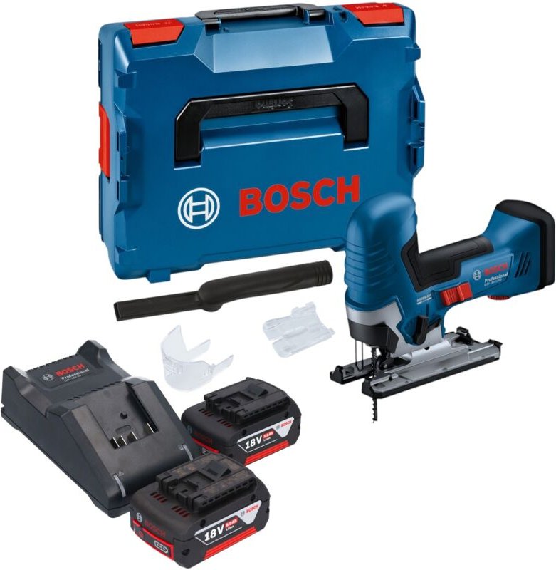 Bosch GST 18V-125 S Professional Akku Stichsäge 18 V 125 mm Brushless + 2x Akku 5,0 Ah + Ladegerät + L-Boxx