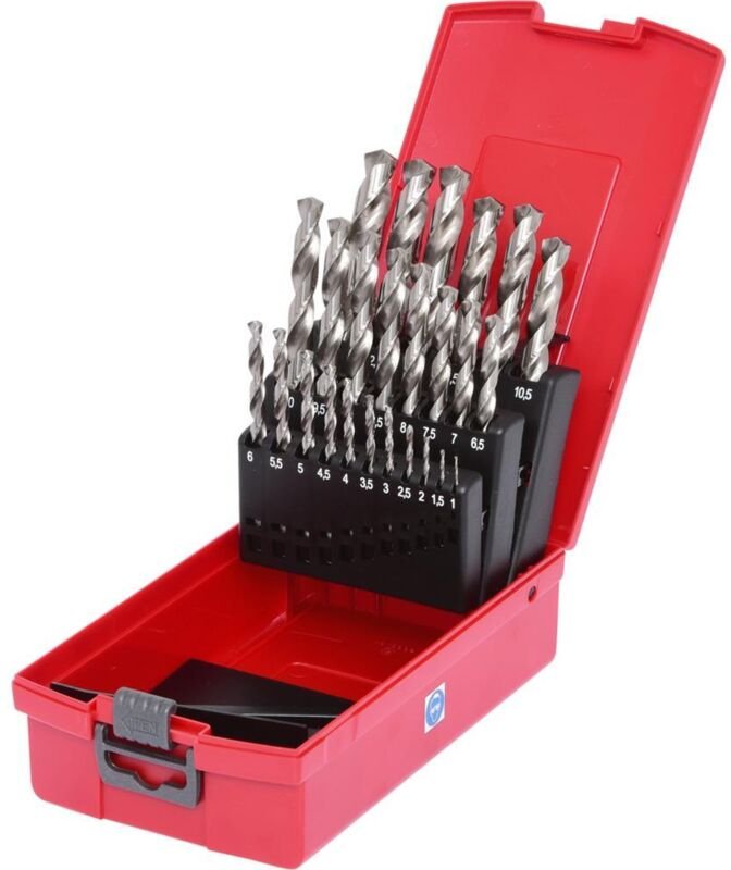 Ks Tools hss-g Spiralbohrer-Satz, Kunststoffkassette, 25-tlg. 1-13 mm