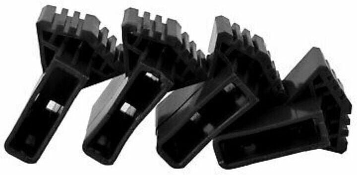 Schwarze, 4-teilige Leiterfußkappen, universelles rutschfestes Zubehör, Ersatz-Leiterfüße aus Gummi