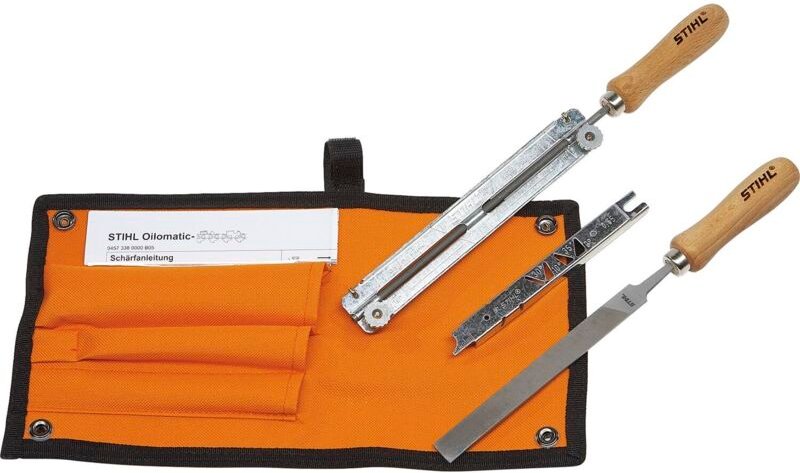 Kettensägefeilen Set - Feilen für .325 Zoll Sägeketten - Feile für Tiefenbegrenzer + Zubehör - Stihl