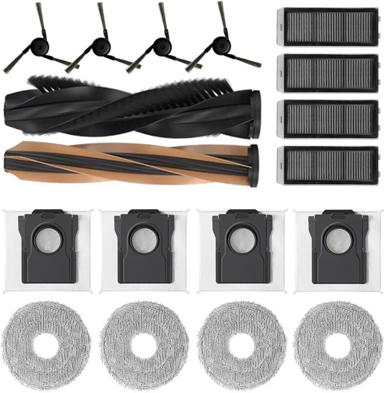 Zubehörset für Dreame X50 Ultra Complete/X50 Ultra/L50 Pro Ultra/X50 Master, L40s Ultra,Matrix10 Ultra,1 Hauptbürste,4 F...