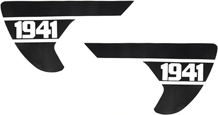 Tlily - Seitenkotflügel-Entlüftungsaufkleber 1941, vorgeschnittener schwarzer PVC-Aufkleber für Jeep Wrangler jl / Gladi...