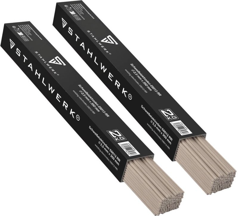 STAHLWERK 2 x Stabelektroden AWS E6013RR dick rutilumhüllt 2,5 x 350 mm 2 kg