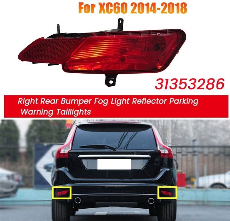 31353285 Reflektor für Nebelscheinwerfer Hinten für XC60 14-18, Parkwarnung, RüCklichter, Lampenreflektor, Keine GlüHbir...