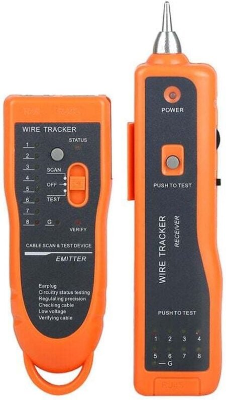 UlisemKabeltester, hochwertiger und nützlicher XQ-350 LAN-Netzwerkkabeltester, RJ11 RJ45-Leitungsfinder-Draht-Tracker