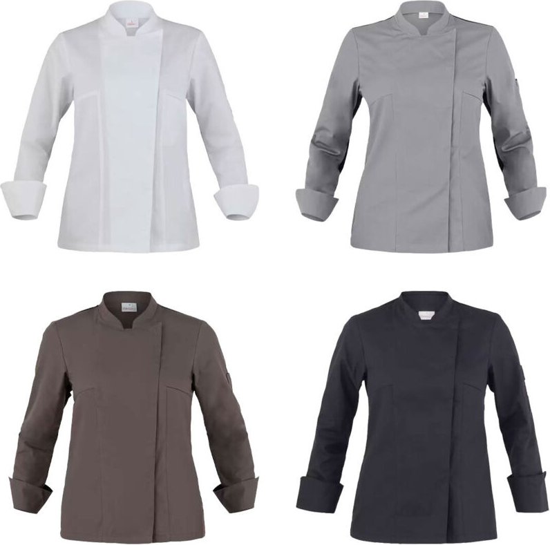 Giblors Agata Damen-Kochjacke - XS - Gris