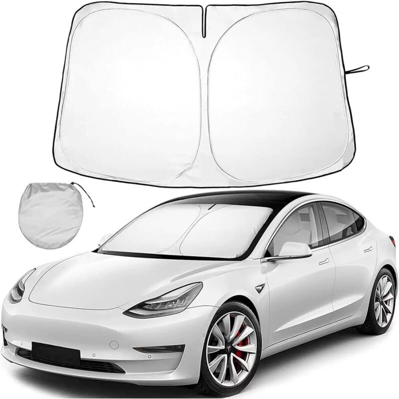 Anwendbarer Auto-Sonnenschutz für die Windschutzscheibe des Tesla Model Y/3, faltbarer Auto-Sonnenschutz für das Tesla M...