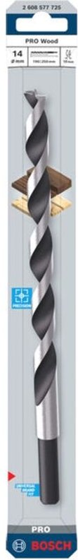 Bosch PRO Holzspiralbohrer Wood, 14x190x250 mm