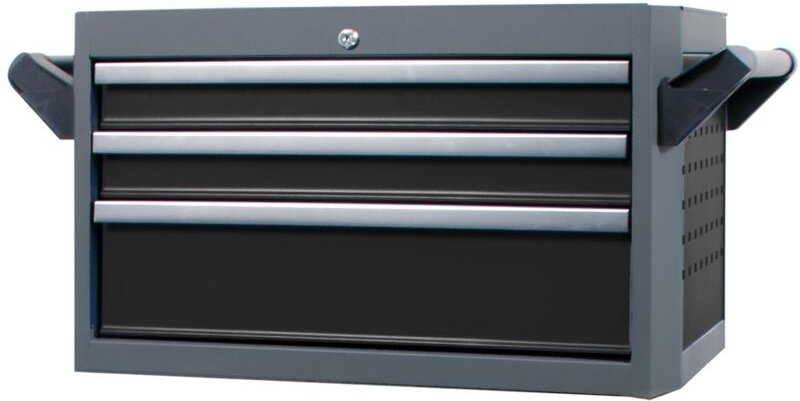 Werkstattwagenaufsatz für Werkstattwagen galaxy mit 3 Schubfächern Schwarz/Silbergrau - Projahn