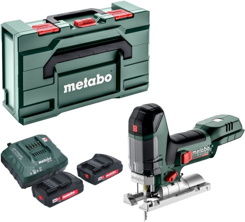 Metabo ST 18 LT 130 BL Akku Stichsäge 18 V 130 mm Brushless + 2x Akku 2,0 Ah + Ladegerät + Metabox