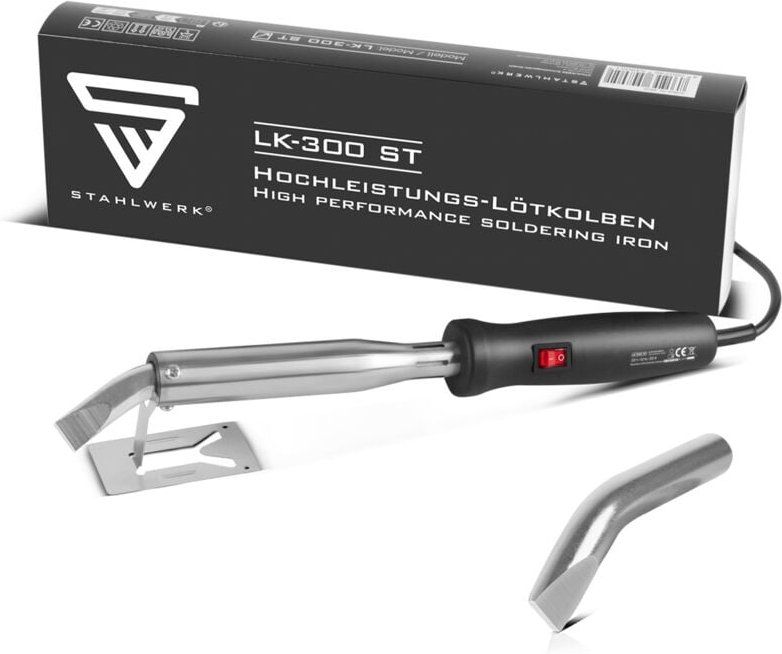 STAHLWERK Lötkolben mit 300 Watt bis zu 500 °C mit Ersatzspitze