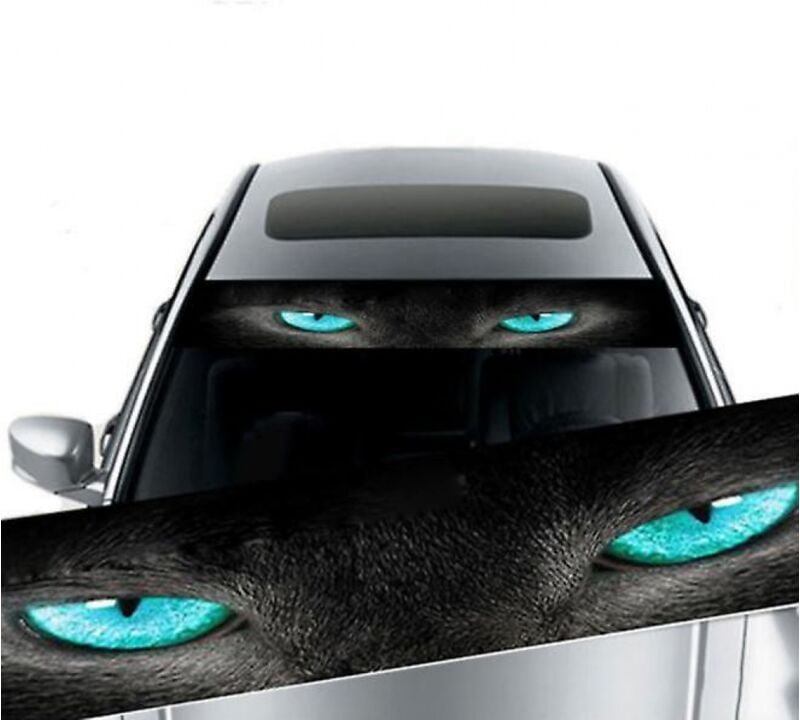 BEBUSINGOTO Vinyl-Aufkleber für die Windschutzscheibe, Streifenaufkleber für die Sonnenblende vorne und hinten, 3D-Dekor...