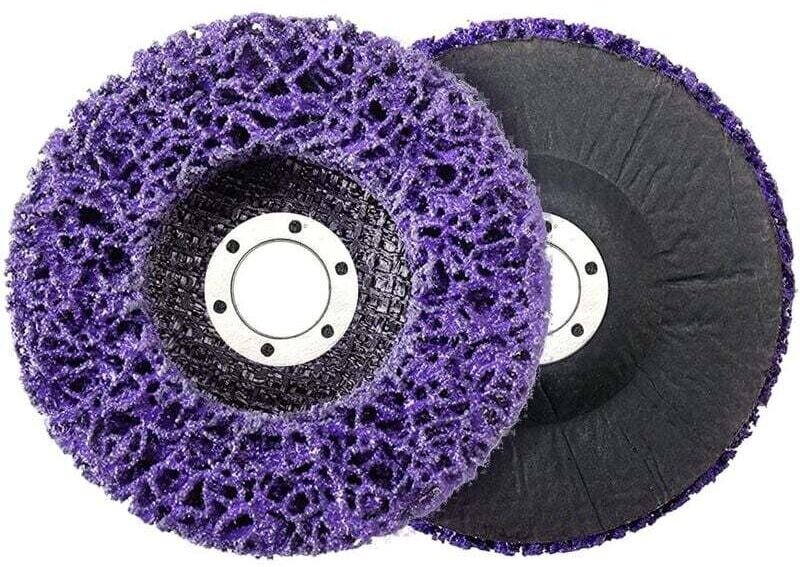 CSD Reinigungsscheiben, Schleifscheibe für Winkelschleifer, 2 Stück, Edelstahl-Reinigungsscheibe, 115 mm, Schleif-Reinig...