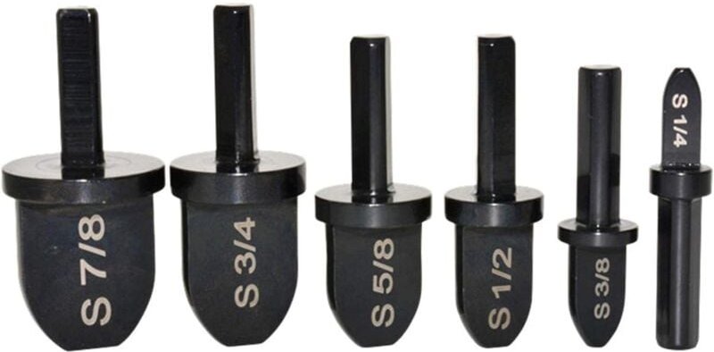 Ersandy - 6-teiliges Crimp-Bohrer-Set mit Bits 1/4 Zoll, 3/8 Zoll, 1/2 Zoll, 5/8 Zoll, 3/4 Zoll, 7/8 Zoll, Kupferrohr-Ex...