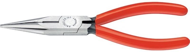 Flachrundzange L.140mm flach/rund ger.pol.Ku.-Überzug Knipex 2501140