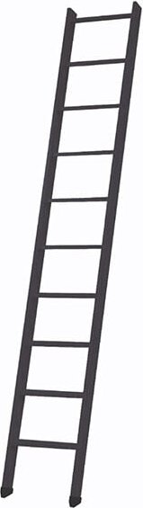 Klappbare Raumspartreppe Noir RAL 9005 10 Stufen - zu erreichende Höhe 2,37m - EC-MEZZ-RAB-N-10