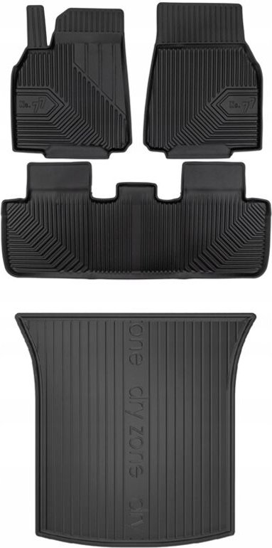 SET 77 Gummimatten und Matte Tesla Model Y 2020-2024 g