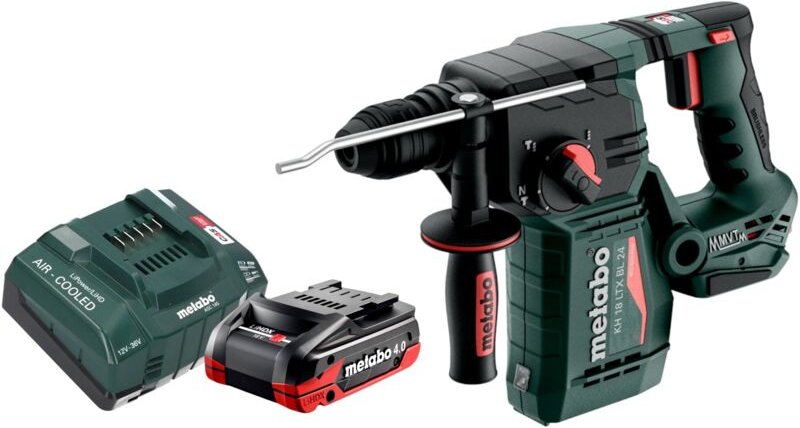 Metabo KH 18 LTX BL 24 Akku Bohrhammer 18 V 2,2 J SDS Plus Brushless + 1x LiHDX Akku 4,0 Ah + Ladegerät